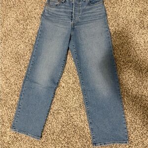 Stylish Levi Blue Straight Leg Women's Jeans